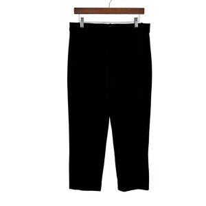 J.Crew Womens Kallie Straight Leg Pants Size 8 Black Ankle Neutral Staple Career